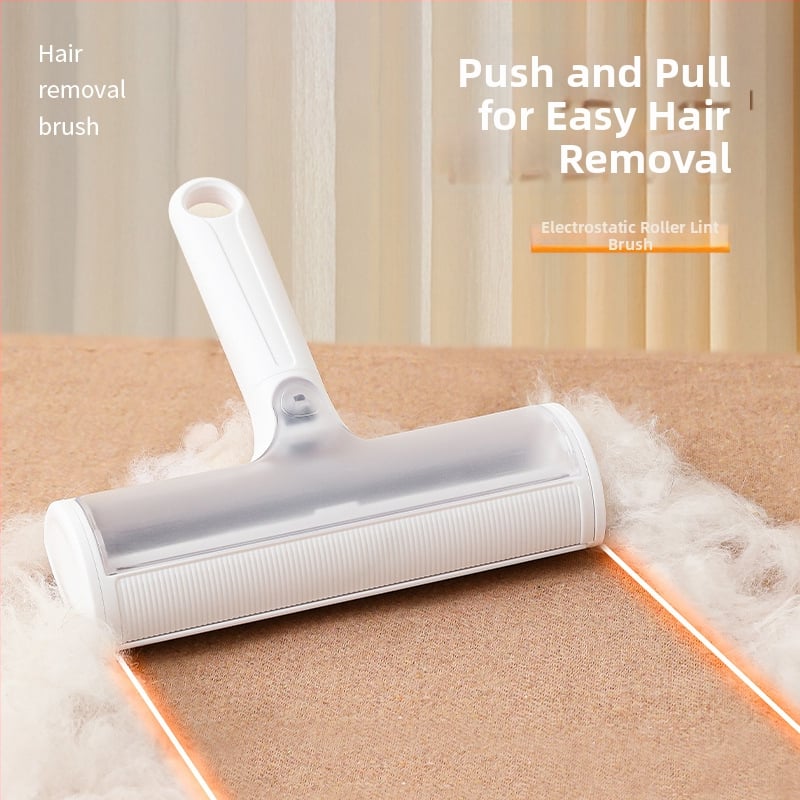Ролка за премахване на котешка козина – двупосочен инструмент за премахване на косми по диван и килим – извита четка за косми, ABS + полиестерна материя