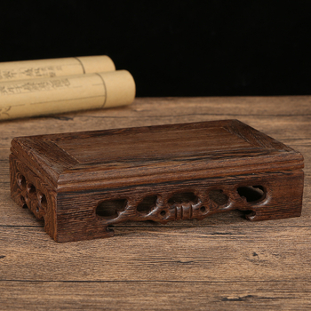 Класическа дървена основа за скулптура – резбована база с персонализирана обработка за Buddha статуя, чайник и цветарник/аквариум