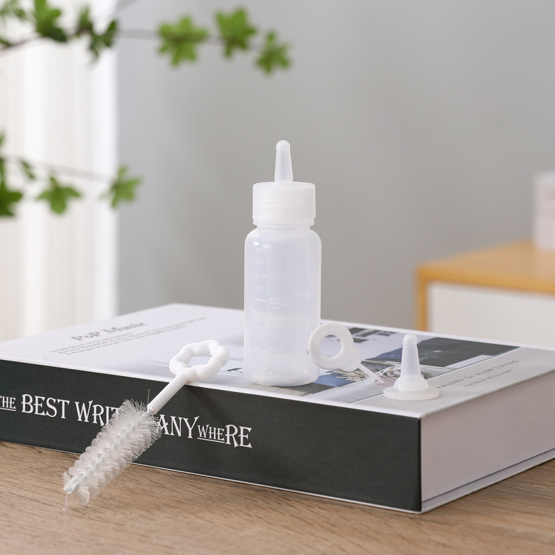 Szilikon etetőpalack macskáknak, kis cumival, cikkszám 6070, 200 darabos doboz, háziállatok etető eszköze