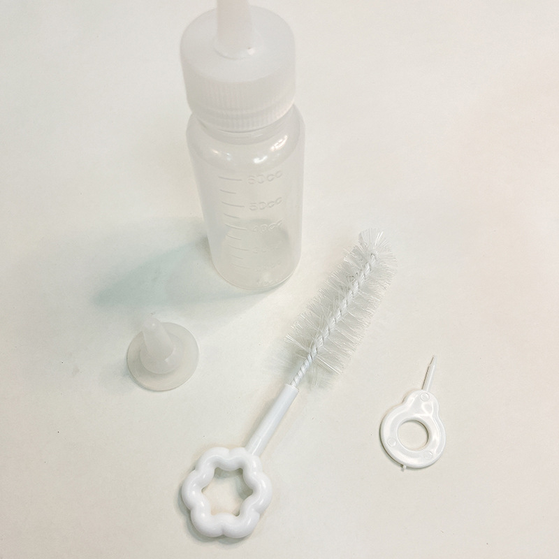 Szilikon etetőpalack macskáknak, kis cumival, cikkszám 6070, 200 darabos doboz, háziállatok etető eszköze