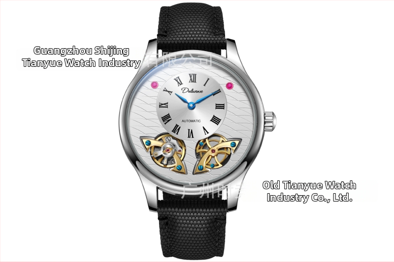 Мъжки автоматичен механичен часовник, кожена каишка, корпус от сплав, водоустойчивост 30 м, модел 6068