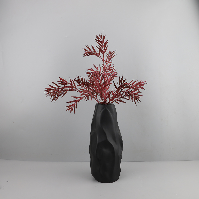 Флорална декоративна фигура с плисирана форма, материал: синтетична смола, модерен минималистичен стил