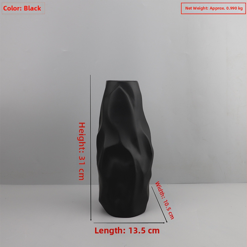 Флорална декоративна фигура с плисирана форма, материал: синтетична смола, модерен минималистичен стил