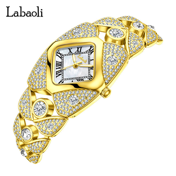 Labaoli LA733 Ženski kvarcni sat, luksuzan retro stil, vodootporan do 30 m, kvadratni brojčanik, kvarcni mehanizam PE21, spiralna krunica