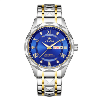 DELUX muški kvarcni sat s mehanizmom KEEPMOVING SL28, vodootporan, kalendar