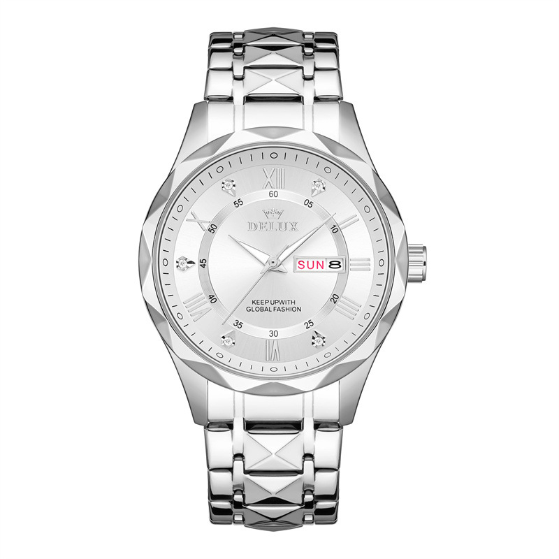 DELUX muški kvarcni sat s mehanizmom KEEPMOVING SL28, vodootporan, kalendar