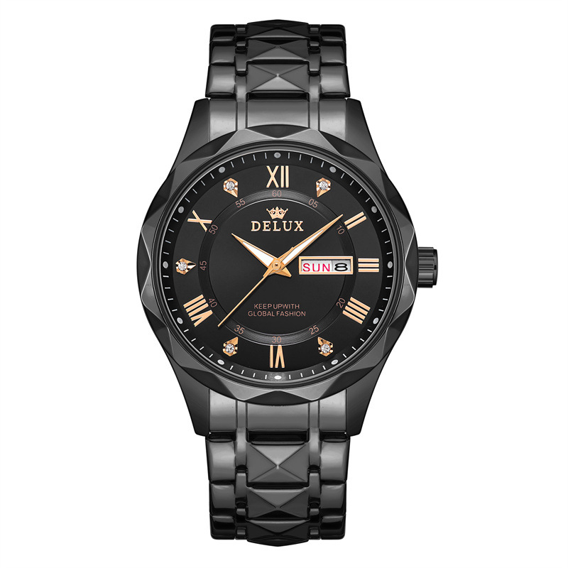 DELUX muški kvarcni sat s mehanizmom KEEPMOVING SL28, vodootporan, kalendar