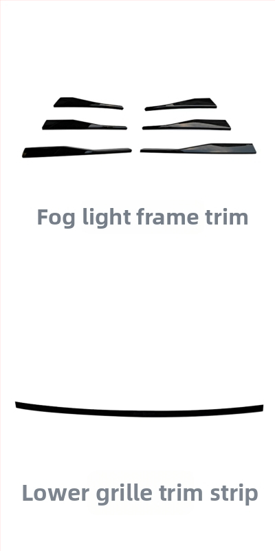 Golf 8 uzlīmju komplekts - priekšējais buferis, vidējā režģa sieta daļa, pārklājošā lente - Pr0 Warrior