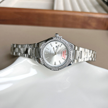 Longbo Ceas de damă cu brățară din oțel, cuarț, afișaj analog, rezistență la apă 30m, Model 83840