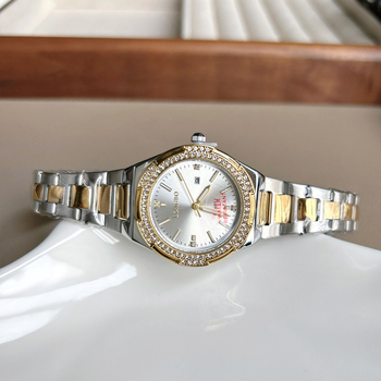 Longbo Ceas de damă cu brățară din oțel, cuarț, afișaj analog, rezistență la apă 30m, Model 83840