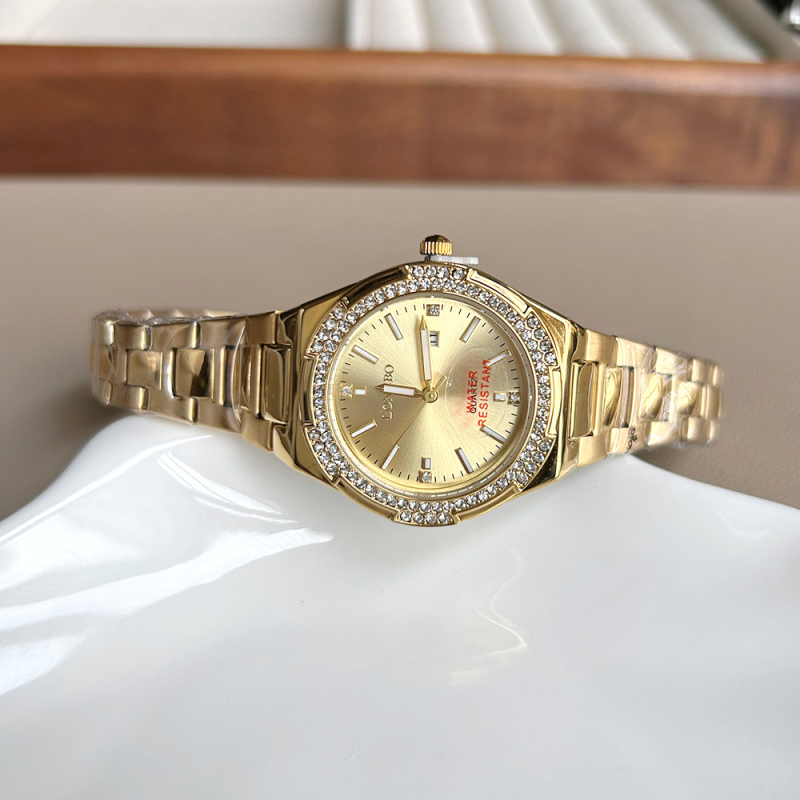 Longbo Ceas de damă cu brățară din oțel, cuarț, afișaj analog, rezistență la apă 30m, Model 83840