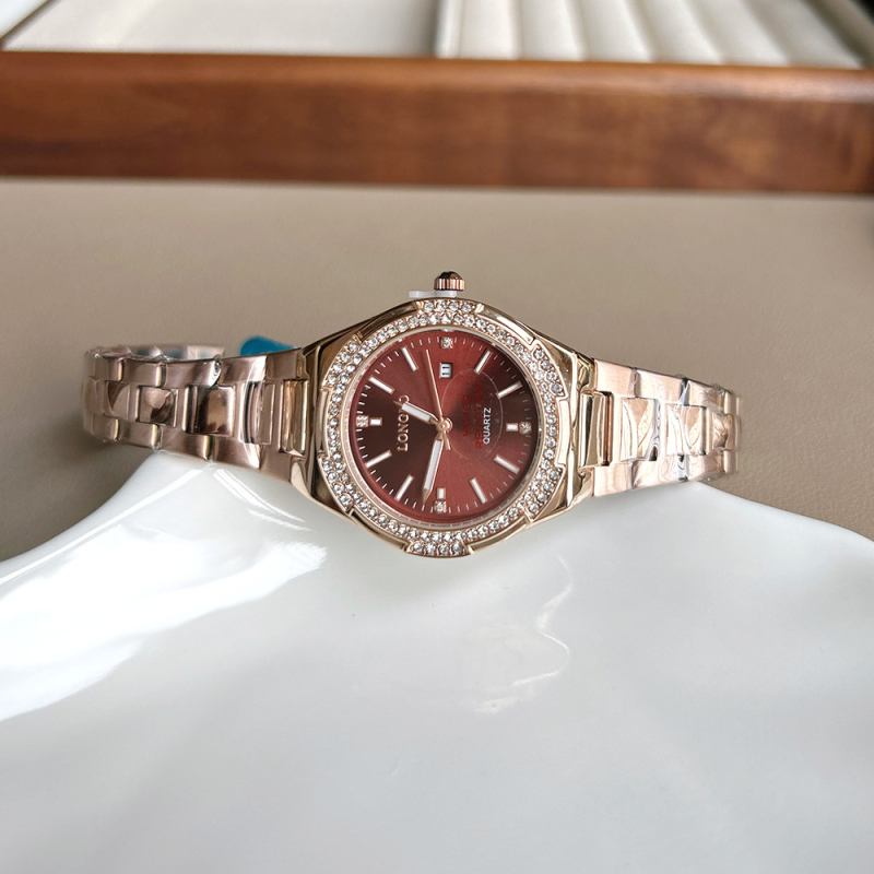 Longbo Ceas de damă cu brățară din oțel, cuarț, afișaj analog, rezistență la apă 30m, Model 83840