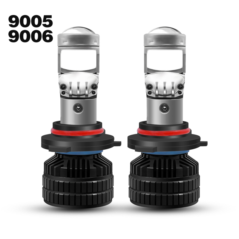 Beépített mini lencsés autó LED fényszórók, 50W, 9–32V, IP65, 5000 lm