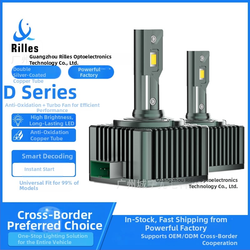 LED autóvilágítási lámpa D sorozat (D1S/D2S/D3S/D4S/D8S) dupla rézcsővel, 55W, 12V, 11000LM, IP67, 30000h