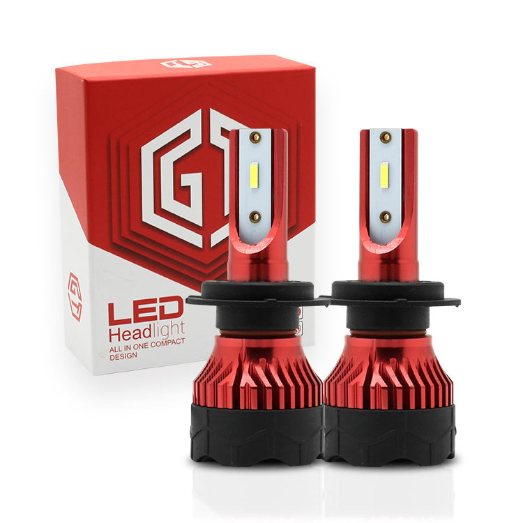 LED autófej lámpa - univerzális, 60W, 9-36V, 10000LM, IP68, 50000h, alumíniumötvözet, LED fényszóró H7/H11