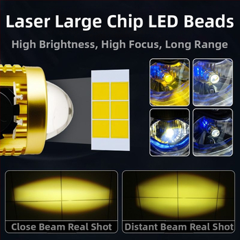 H4 LED motocikla priekšējais lukturs ar fish-eye lēcu, alumīnija korpuss, 12V, 30W