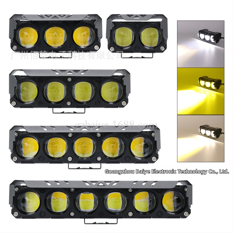 Motociklu prožektors, fokusējoša lēca, 30W, 9-80V, 3000 lm, IP67, aviācijas alumīnija korpuss