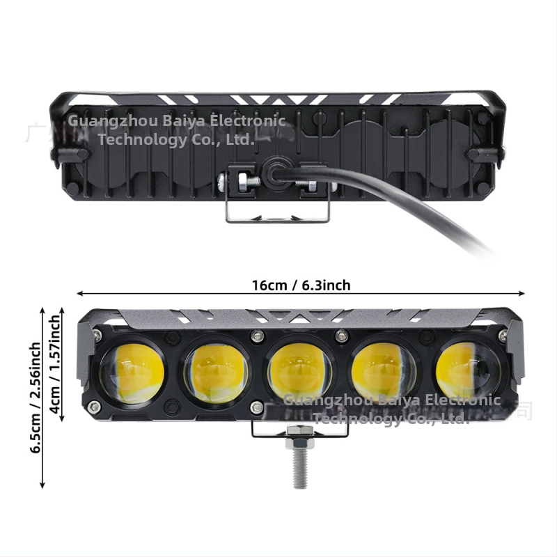 Motociklu prožektors, fokusējoša lēca, 30W, 9-80V, 3000 lm, IP67, aviācijas alumīnija korpuss