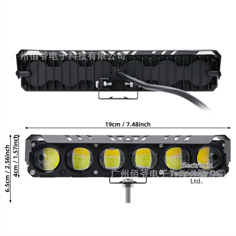 Motociklu prožektors, fokusējoša lēca, 30W, 9-80V, 3000 lm, IP67, aviācijas alumīnija korpuss