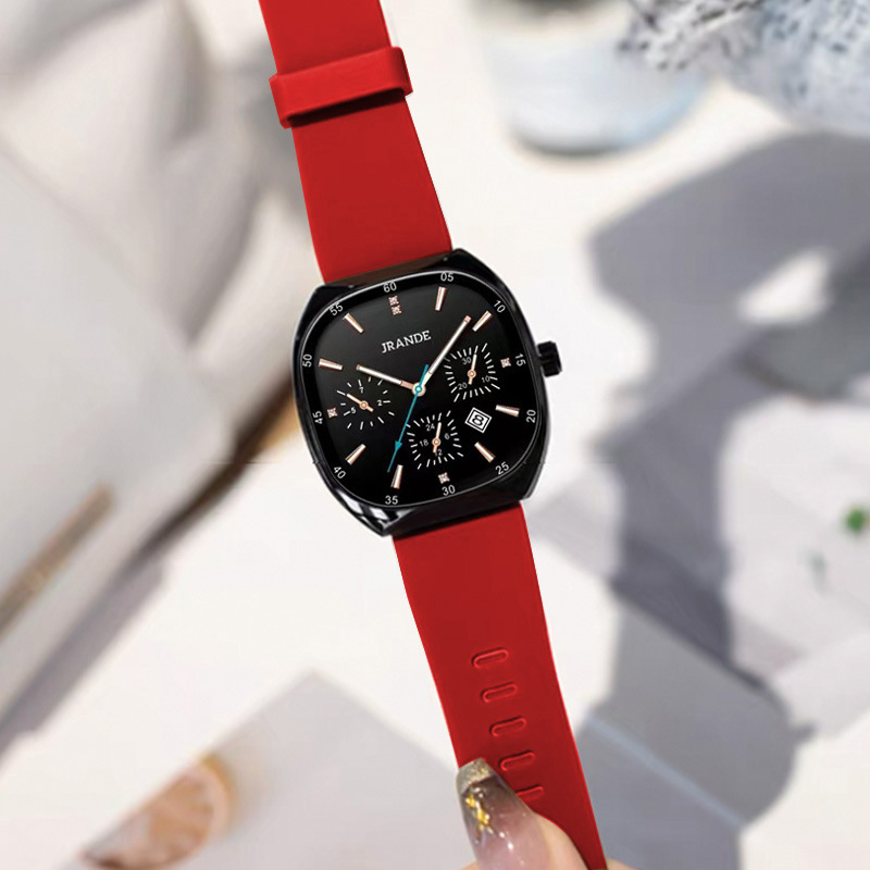 Golandi vodootporan kvarcni sat, unisex, brojčanik 41 mm, silikonska narukvica, vodootpornost 30 m, kalendar, svjetleći brojčanik