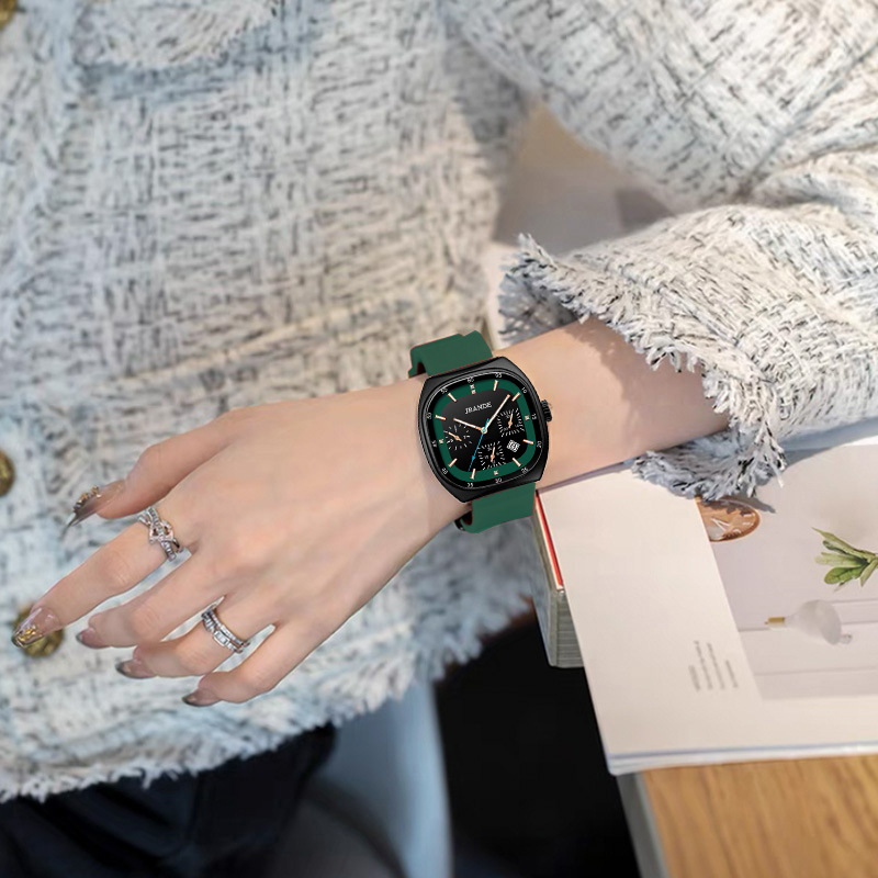 Golandi vodootporan kvarcni sat, unisex, brojčanik 41 mm, silikonska narukvica, vodootpornost 30 m, kalendar, svjetleći brojčanik
