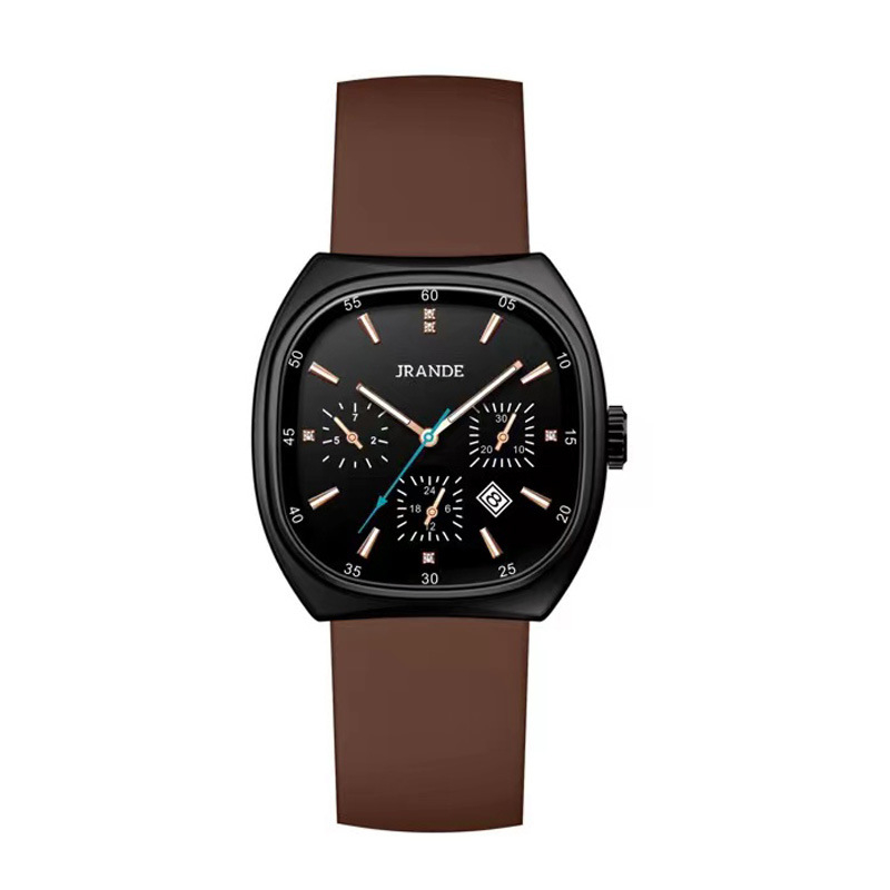 Golandi vodootporan kvarcni sat, unisex, brojčanik 41 mm, silikonska narukvica, vodootpornost 30 m, kalendar, svjetleći brojčanik