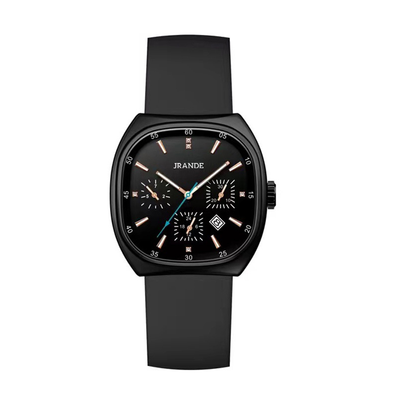 Golandi vodootporan kvarcni sat, unisex, brojčanik 41 mm, silikonska narukvica, vodootpornost 30 m, kalendar, svjetleći brojčanik