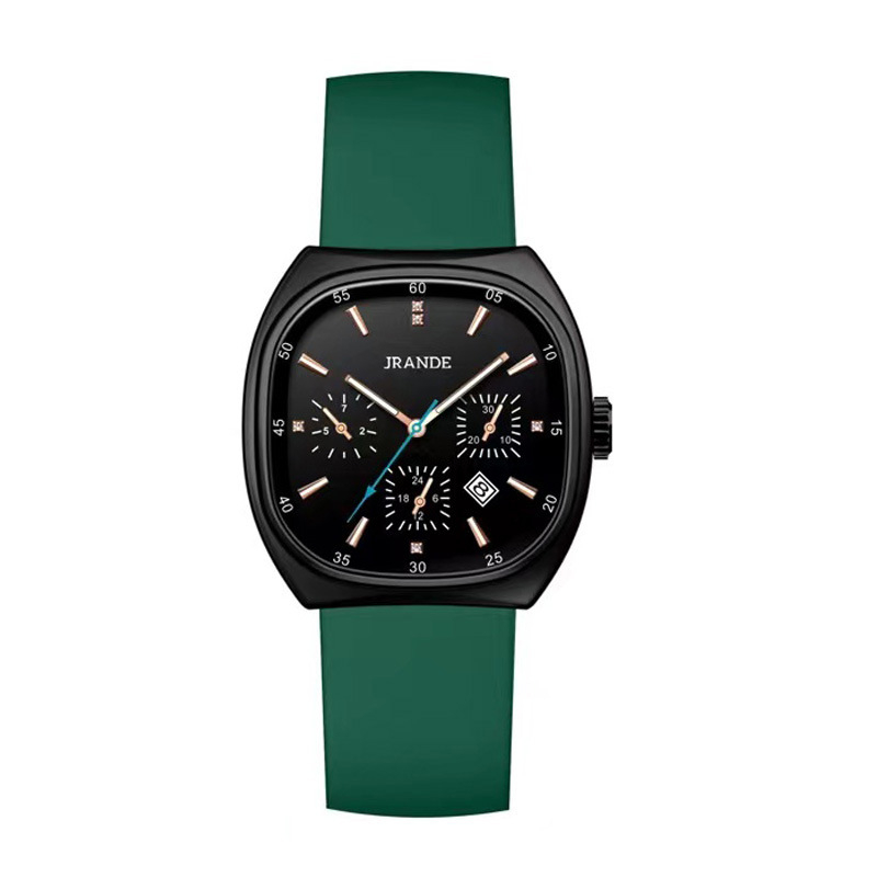 Golandi vodootporan kvarcni sat, unisex, brojčanik 41 mm, silikonska narukvica, vodootpornost 30 m, kalendar, svjetleći brojčanik