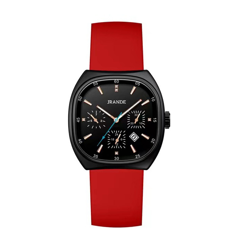 Golandi vodootporan kvarcni sat, unisex, brojčanik 41 mm, silikonska narukvica, vodootpornost 30 m, kalendar, svjetleći brojčanik