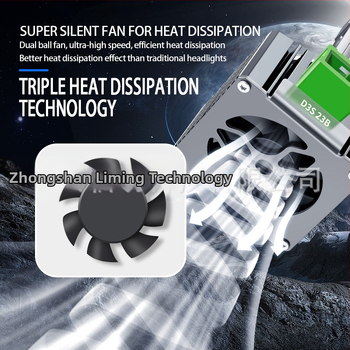 Φώτα LED αυτοκινήτου, σειρά D, P15 inline συνδετήρας, αεροπορικό αλουμίνιο, ανακλαστικό κύπελλο