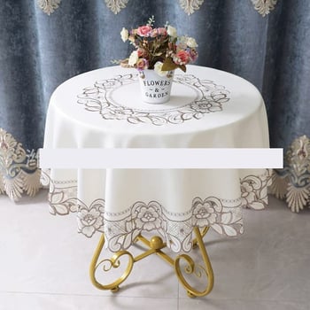 Fețe de masă rotunde nordice en-gros, fețe de masă brodate proaspete și elegante pentru casă și restaurant, cele mai bine vândute fețe de masă rotunde
