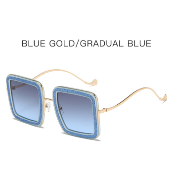 Ochelari de soare pătrați noi, stil european și american, design unic cu cristale, ochelari cu ramă pătrată universală, ochelari de soare în stil stradal pentru femei