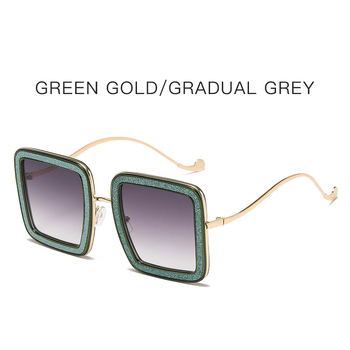 Ochelari de soare pătrați noi, stil european și american, design unic cu cristale, ochelari cu ramă pătrată universală, ochelari de soare în stil stradal pentru femei