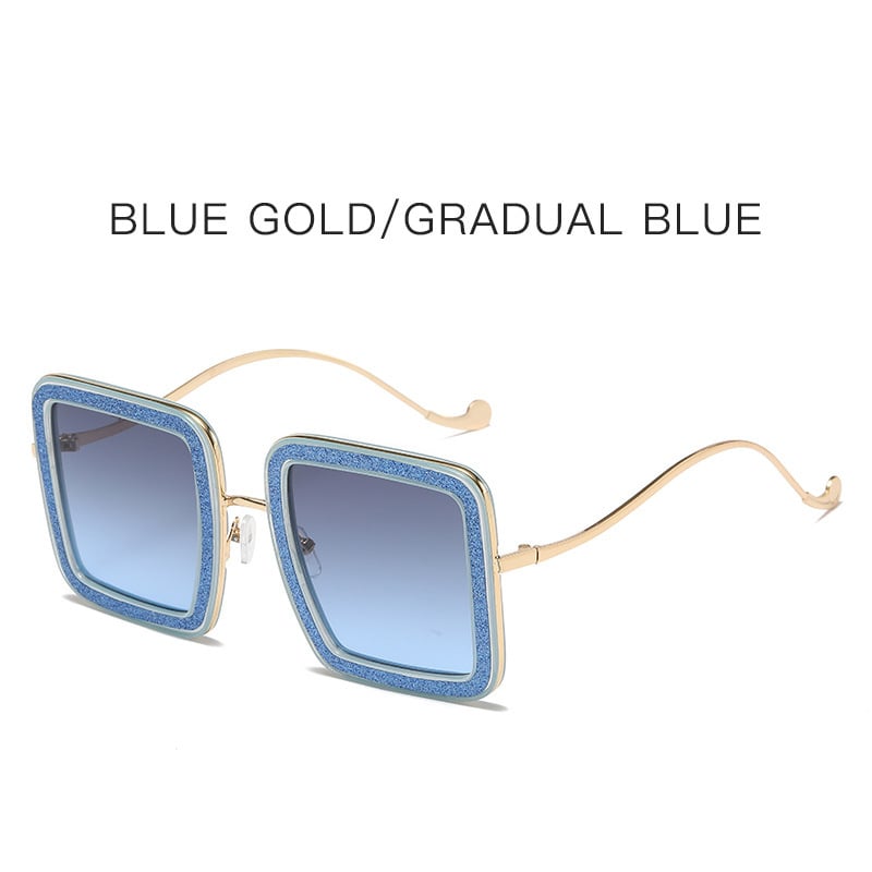 Ochelari de soare pătrați noi, stil european și american, design unic cu cristale, ochelari cu ramă pătrată universală, ochelari de soare în stil stradal pentru femei