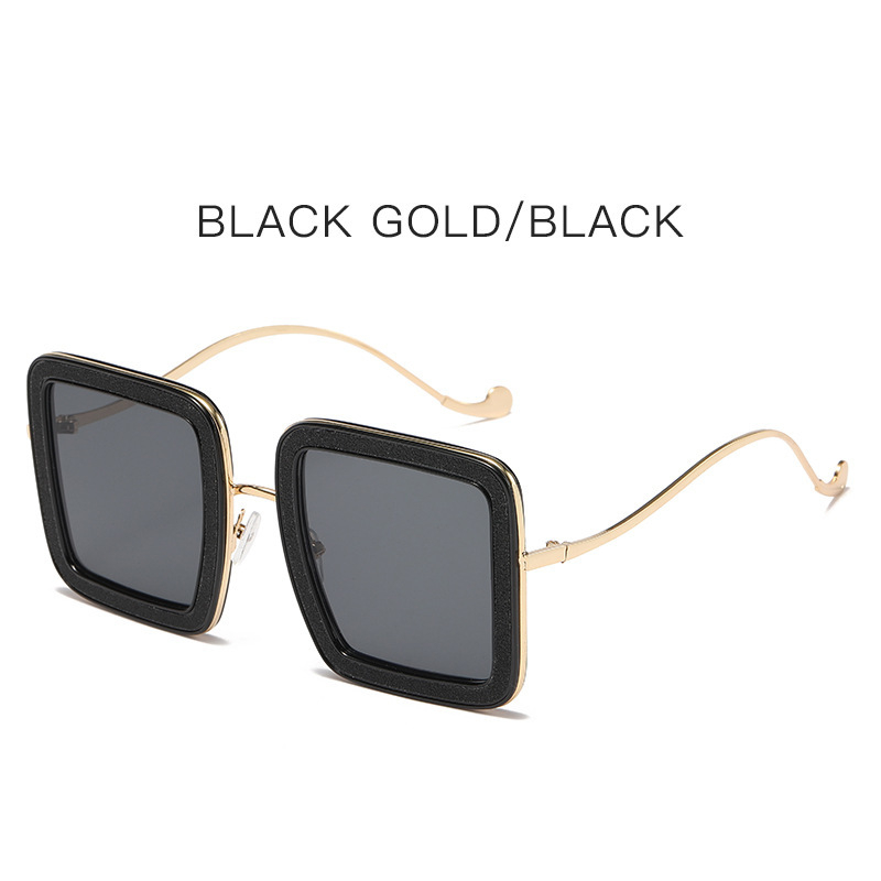 Ochelari de soare pătrați noi, stil european și american, design unic cu cristale, ochelari cu ramă pătrată universală, ochelari de soare în stil stradal pentru femei