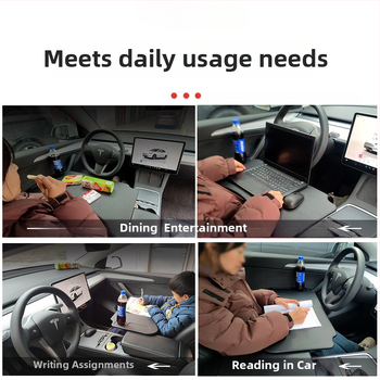 Automobilio sulankstomas stalas – pasukamas, daugiafunkcinis, įmontuotas laikiklis, universalus suderinamumas