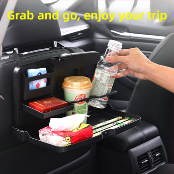 Sulankstomas automobilių galinės sėdynės valgomojo stalas su saugojimo erdve - McLaren E-21qw, dirbtinė plokštė, įmontuotas tvirtinimas, funkcija: sulankstyti