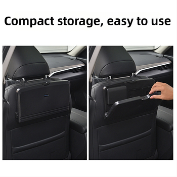 Sulankstomas automobilių galinės sėdynės valgomojo stalas su saugojimo erdve - McLaren E-21qw, dirbtinė plokštė, įmontuotas tvirtinimas, funkcija: sulankstyti