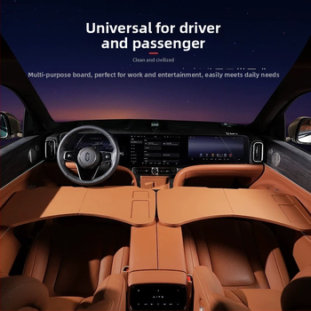 Sulankstomas automobilio staliukas priekyje ir galinėms sėdynėms — daugiadalykis biurui ir valgymui; medžiaga: medis ir kitos; montavimas prie sienos; universalus suderinamumas