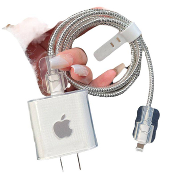 Калъф за защита на кабел за данни, силиконов, съвместим с Apple бързо зареждане, навивател за кабел, прост дизайн