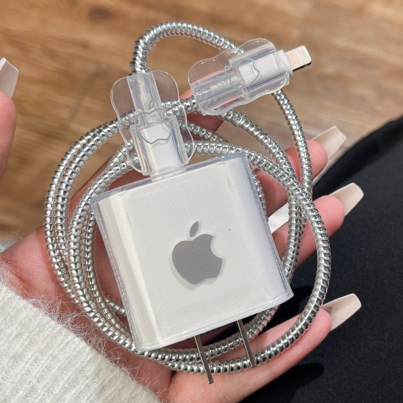 Калъф за защита на кабел за данни, силиконов, съвместим с Apple бързо зареждане, навивател за кабел, прост дизайн