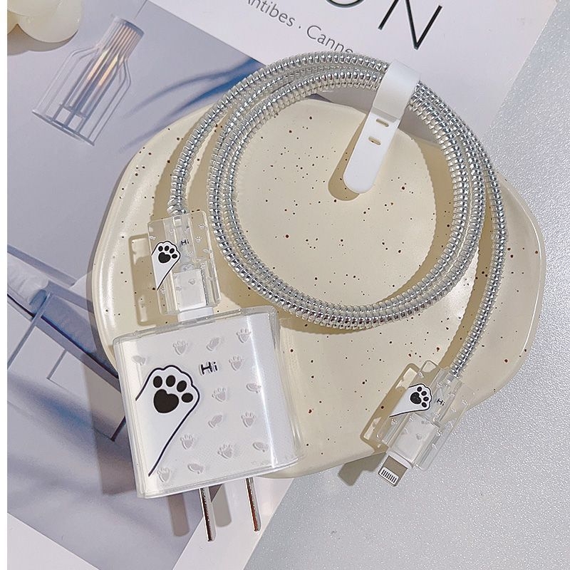 Калъф за защита на кабел за данни, силиконов, съвместим с Apple бързо зареждане, навивател за кабел, прост дизайн