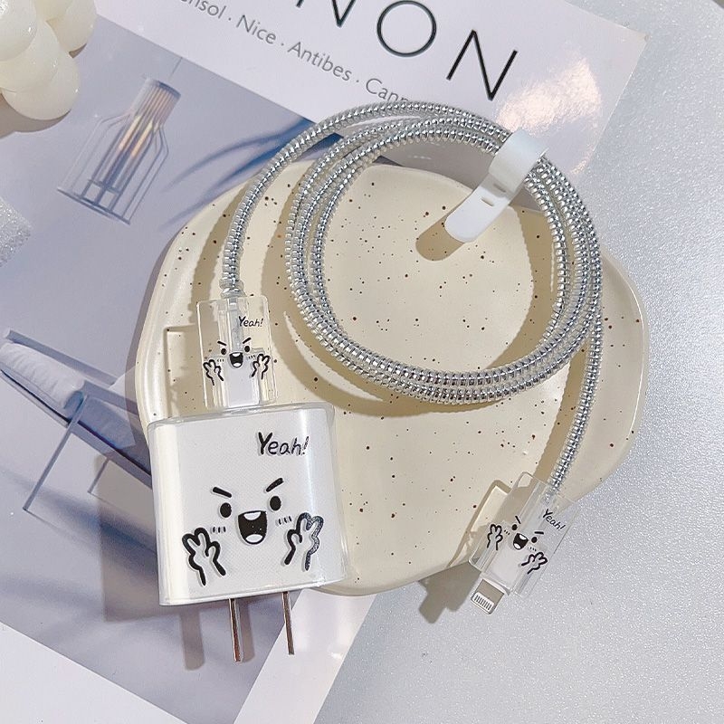 Калъф за защита на кабел за данни, силиконов, съвместим с Apple бързо зареждане, навивател за кабел, прост дизайн