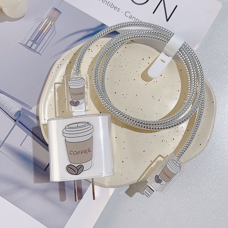 Калъф за защита на кабел за данни, силиконов, съвместим с Apple бързо зареждане, навивател за кабел, прост дизайн