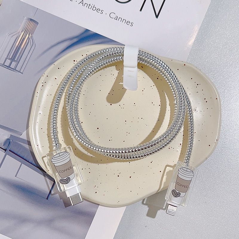 Калъф за защита на кабел за данни, силиконов, съвместим с Apple бързо зареждане, навивател за кабел, прост дизайн