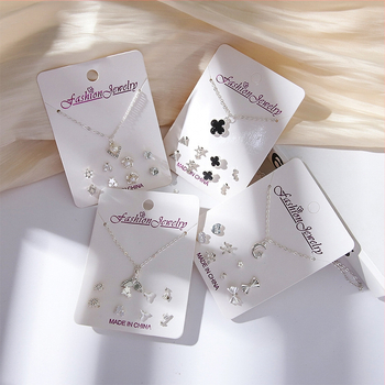 Комплект бижута: огърлица и обици със змийска верига, сплав, електроплакиране, оригинален дизайн, модел Любов / Водни капки / Камбанка