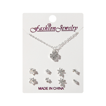 Комплект бижута: огърлица и обици със змийска верига, сплав, електроплакиране, оригинален дизайн, модел Любов / Водни капки / Камбанка