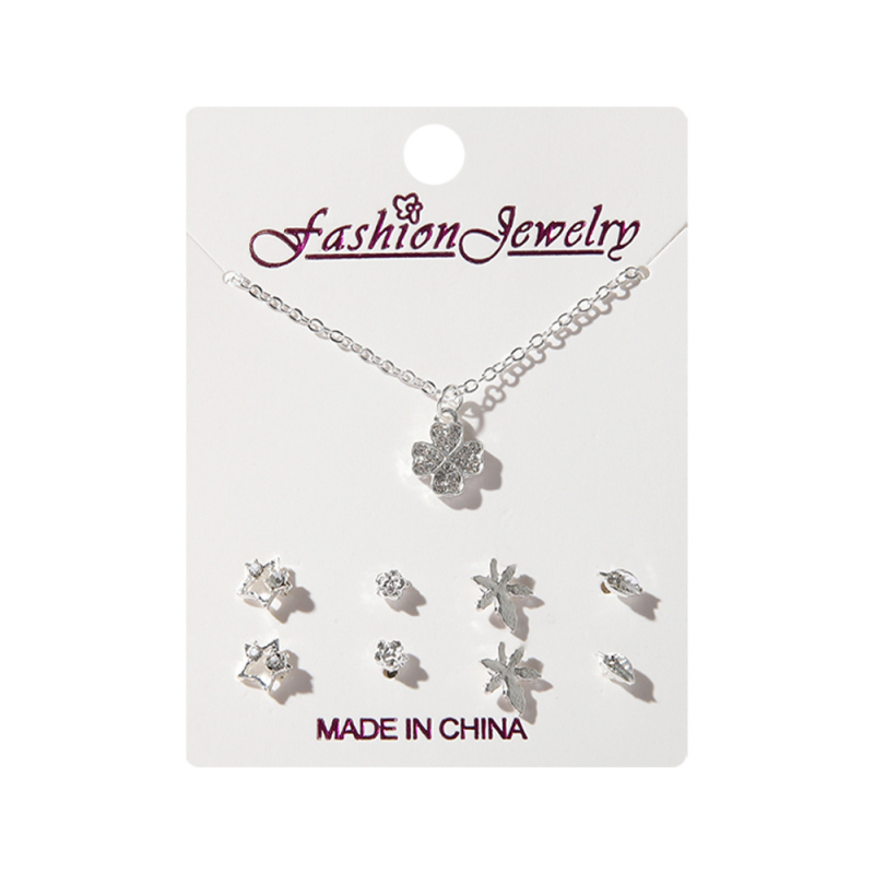 Комплект бижута: огърлица и обици със змийска верига, сплав, електроплакиране, оригинален дизайн, модел Любов / Водни капки / Камбанка