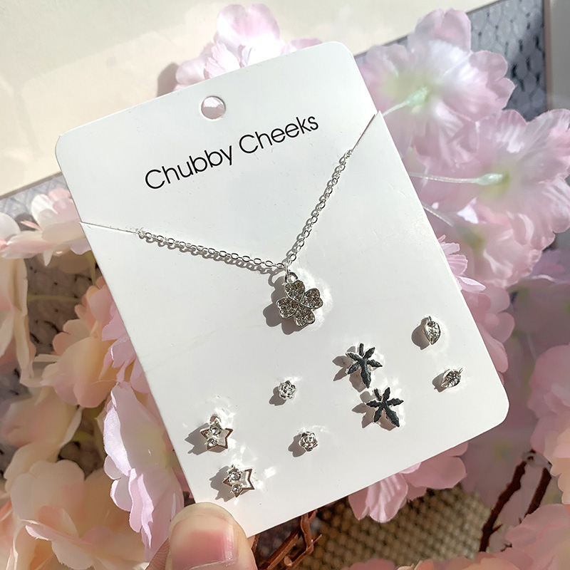 Комплект бижута: огърлица и обици със змийска верига, сплав, електроплакиране, оригинален дизайн, модел Любов / Водни капки / Камбанка