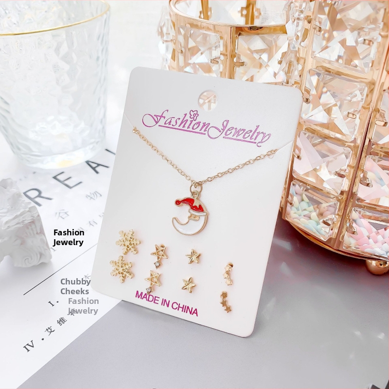 Комплект бижута: огърлица и обици със змийска верига, сплав, електроплакиране, оригинален дизайн, модел Любов / Водни капки / Камбанка